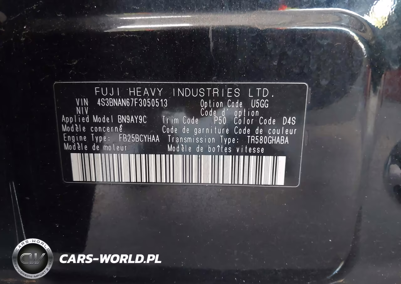 2015 Subaru Legacy 2.5I Limited VIN:4S3BNAN67F3050513 - 9