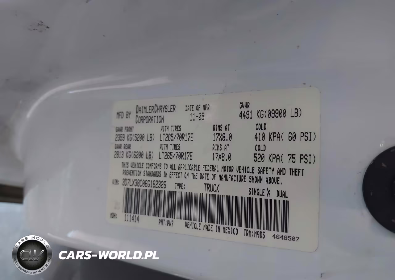 2006 Dodge Ram 3500 St-Slt VIN:3D7LX38C06G162326 - 9