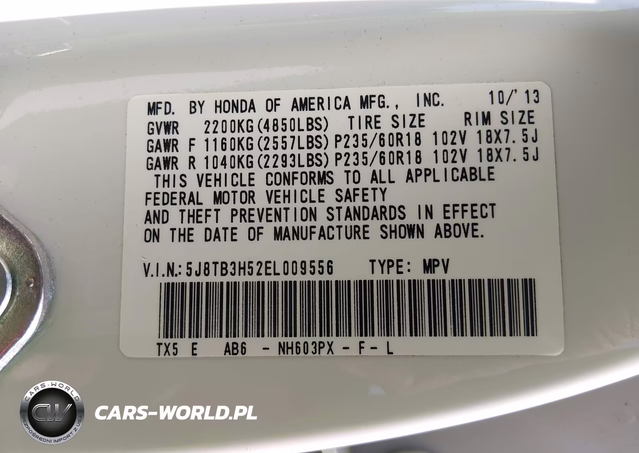 2014 Acura Rdx VIN:5J8TB3H52EL009556 - 9