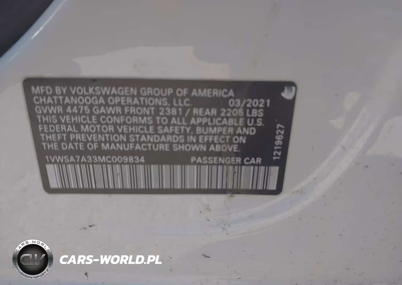 2021 Volkswagen Passat 2.0T Se VIN:1VWSA7A33MC009834 - 9