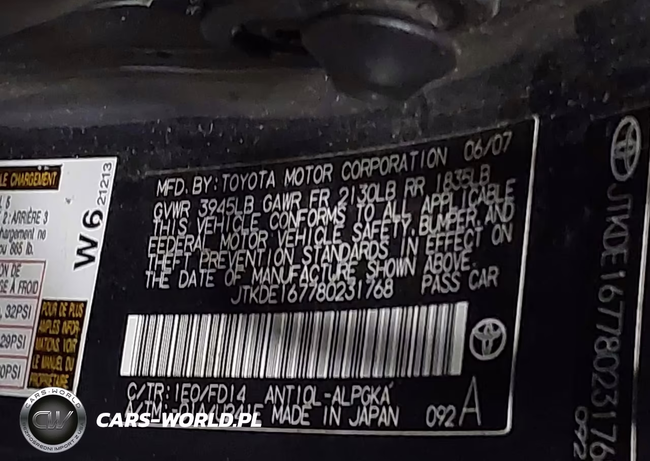 2008 Scion Tc VIN:JTKDE167780231768 - 9