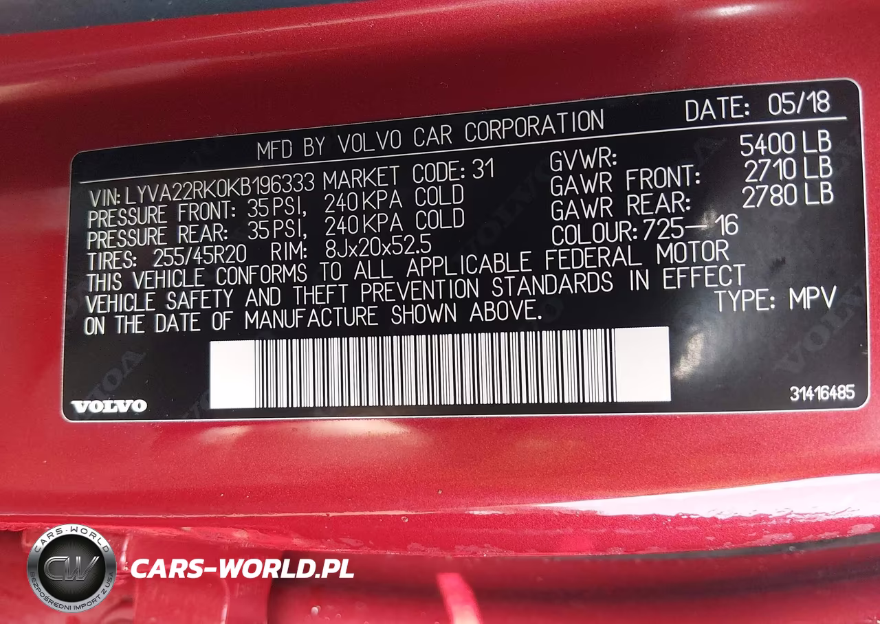 2019 Volvo Xc60 T6 Momentum VIN:LYVA22RK0KB196333 - 9
