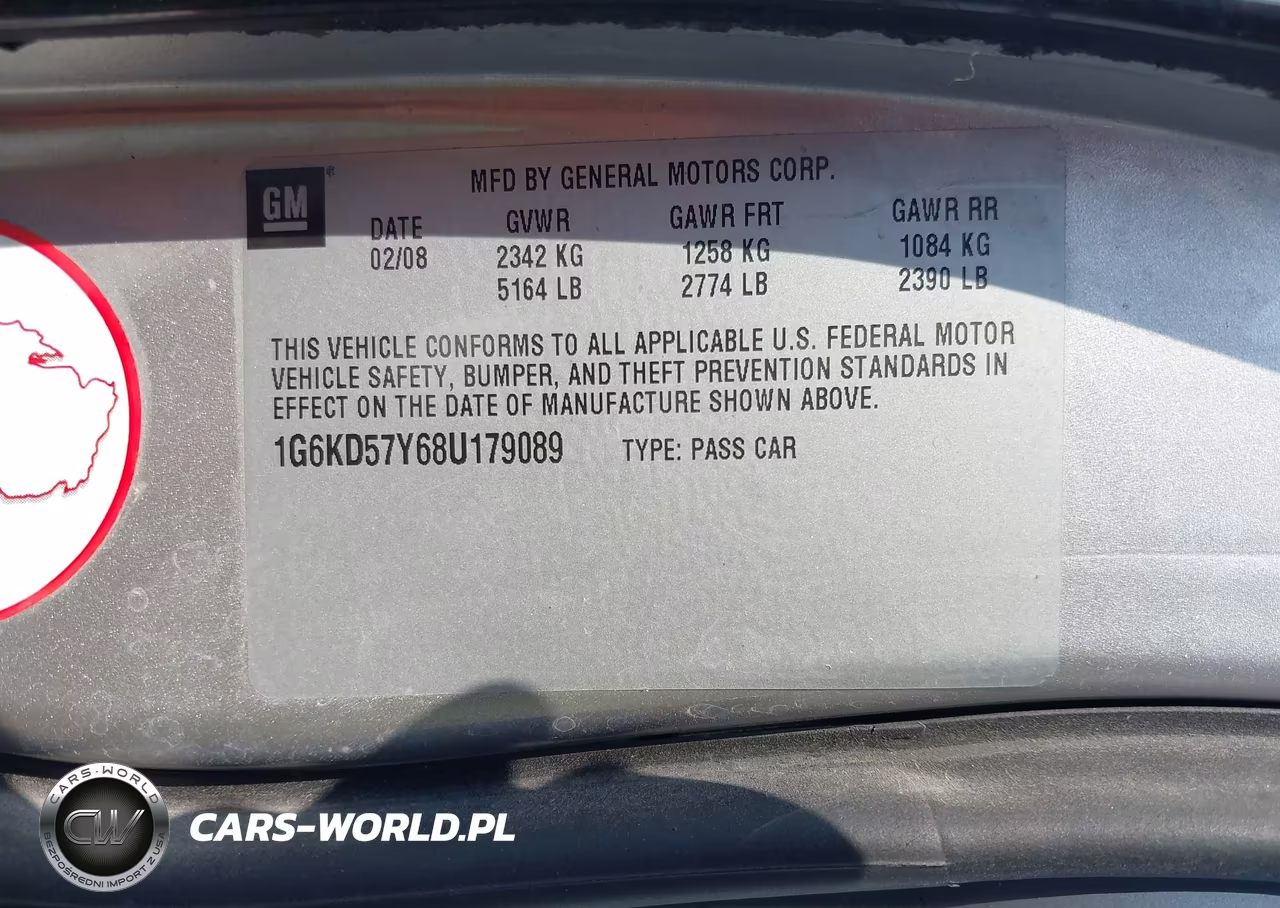 2008 Cadillac Dts 1Sb VIN:1G6KD57Y68U179089 - 9