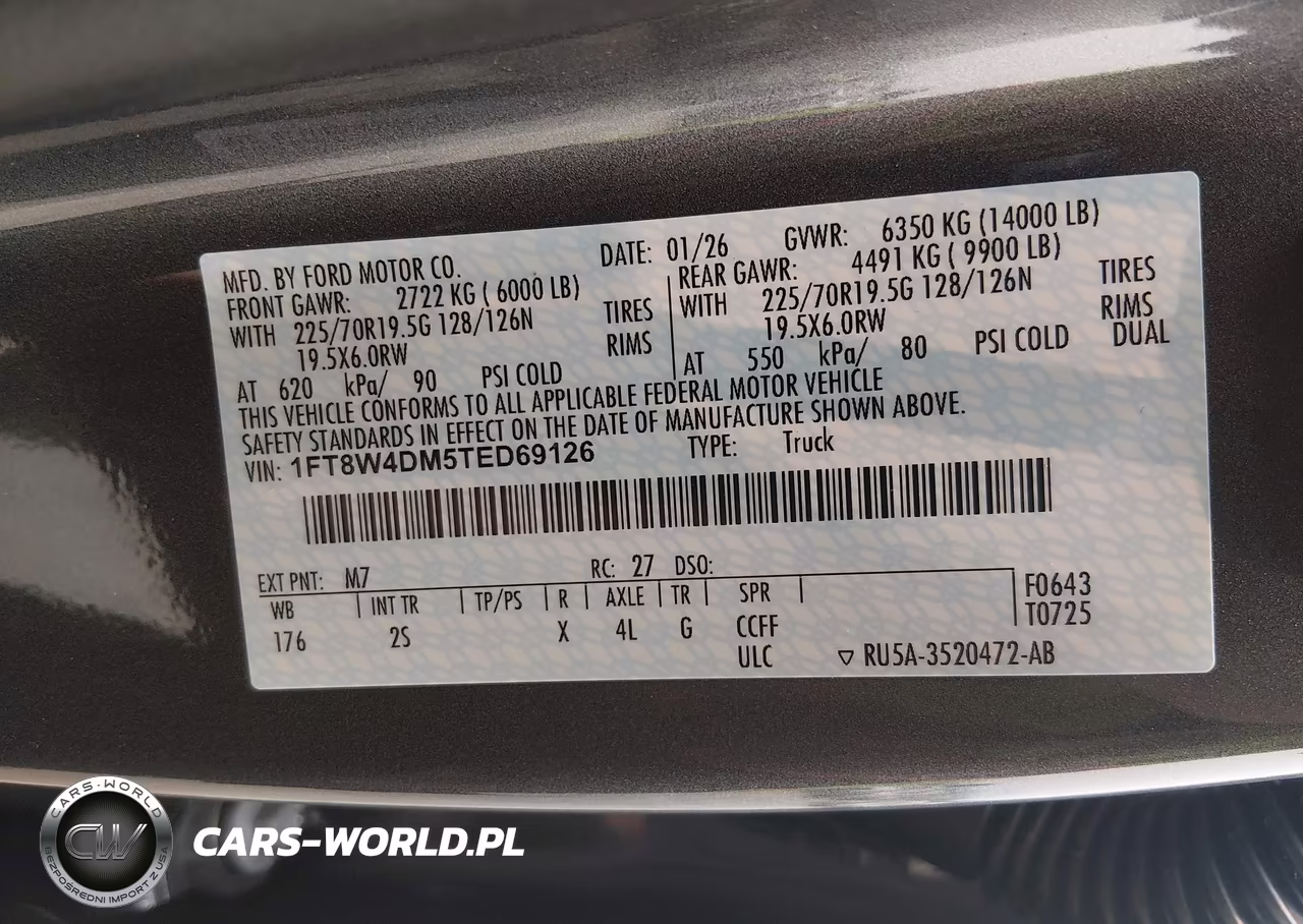 2026 Ford F-450 Xlt VIN:1FT8W4DM5TED69126 - 8