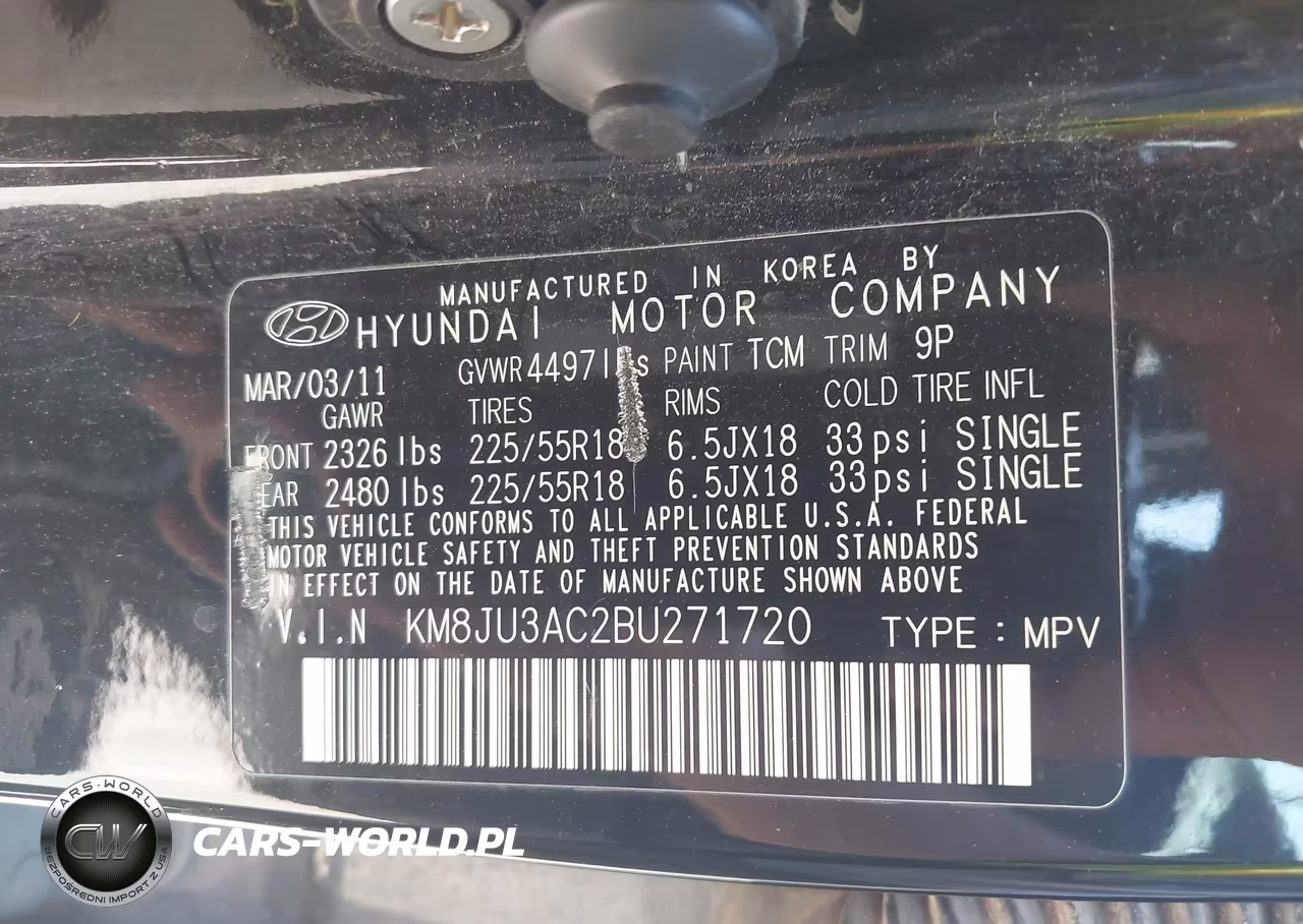 2011 Hyundai Tucson Limited VIN:KM8JU3AC2BU271720 - 9