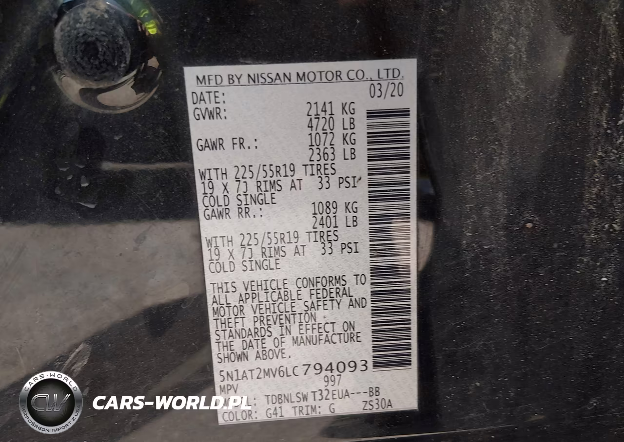 2020 Nissan Rogue Sl Intelligent Awd VIN:5N1AT2MV6LC794093 - 9