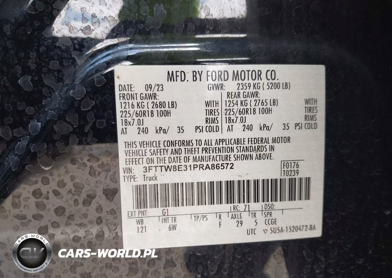 2023 Ford Maverick Lariat VIN:3FTTW8E31PRA86572 - 9