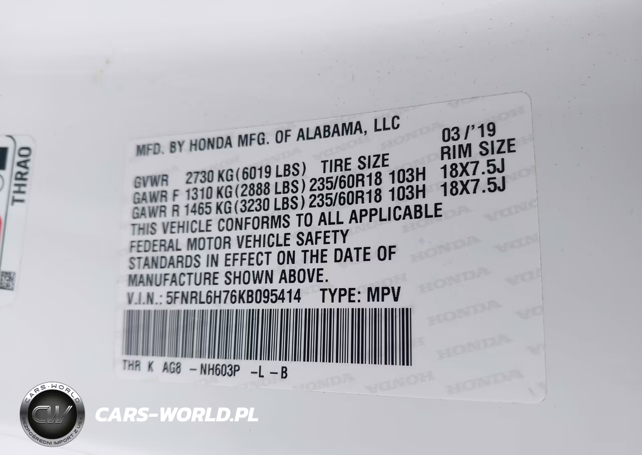 2019 Honda Odyssey Ex-L VIN:5FNRL6H76KB095414 - 9