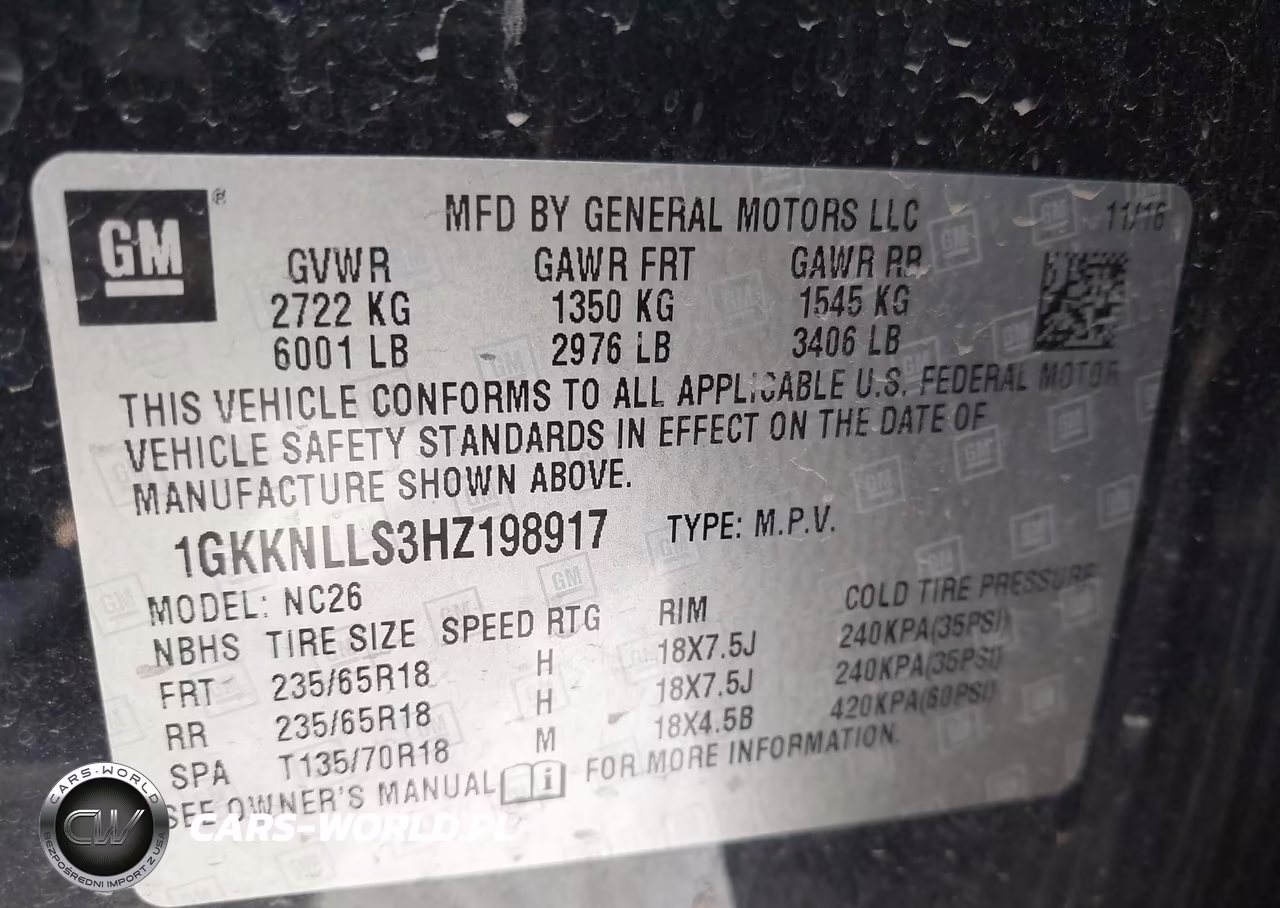2017 GMC Acadia Sle-2 VIN:1GKKNLLS3HZ198917 - 9