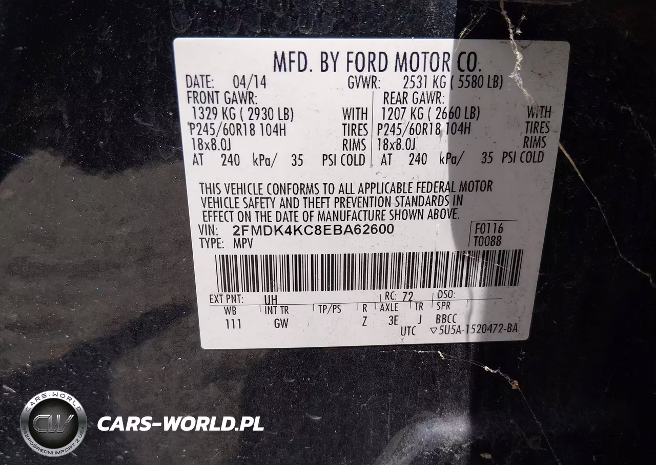 2014 Ford Edge Limited VIN:2FMDK4KC8EBA62600 - 9
