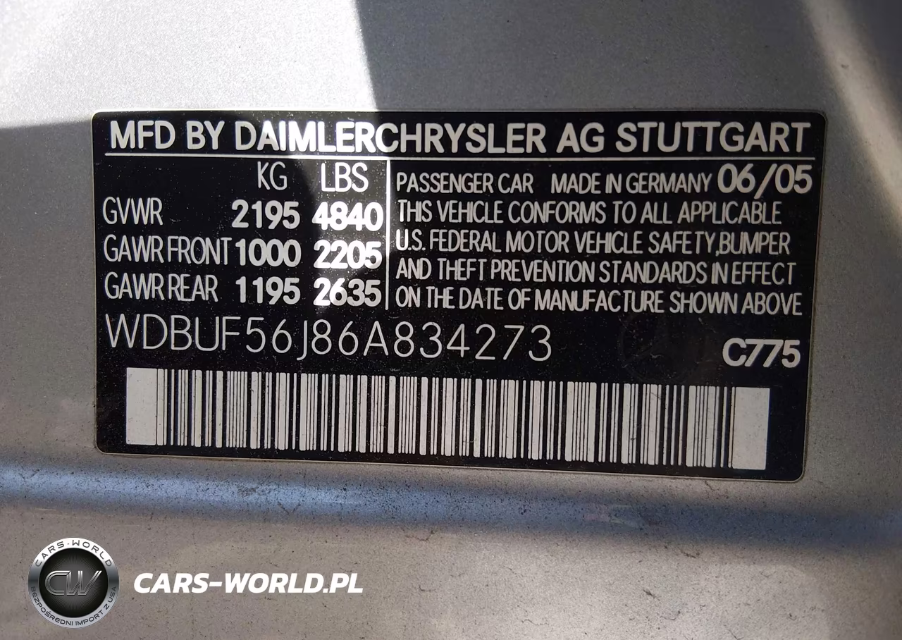 2006 Mercedes-Benz E 350 VIN:WDBUF56J86A834273 - 9