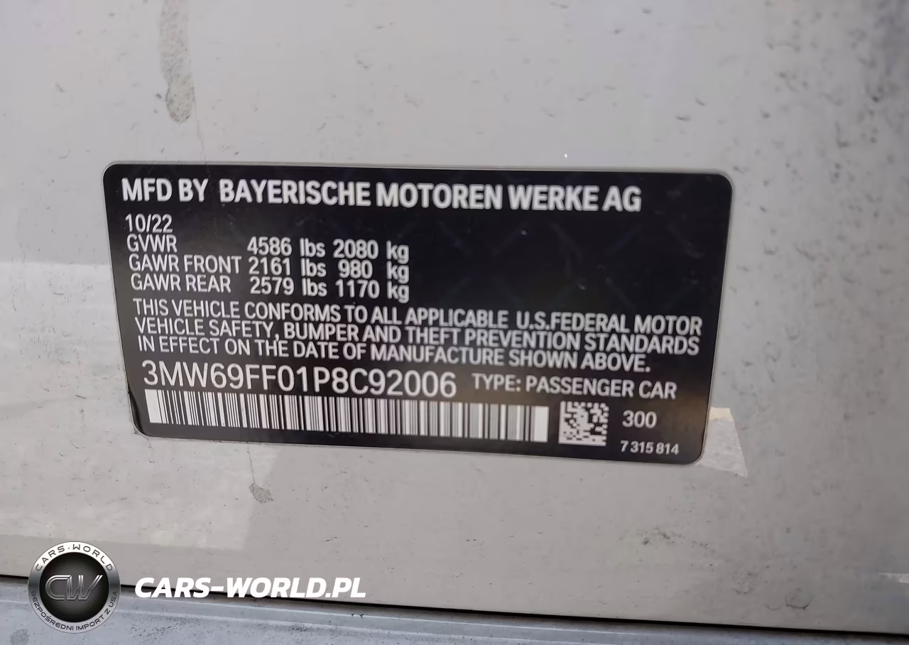 2023 BMW 330I VIN:3MW69FF01P8C92006 - 9