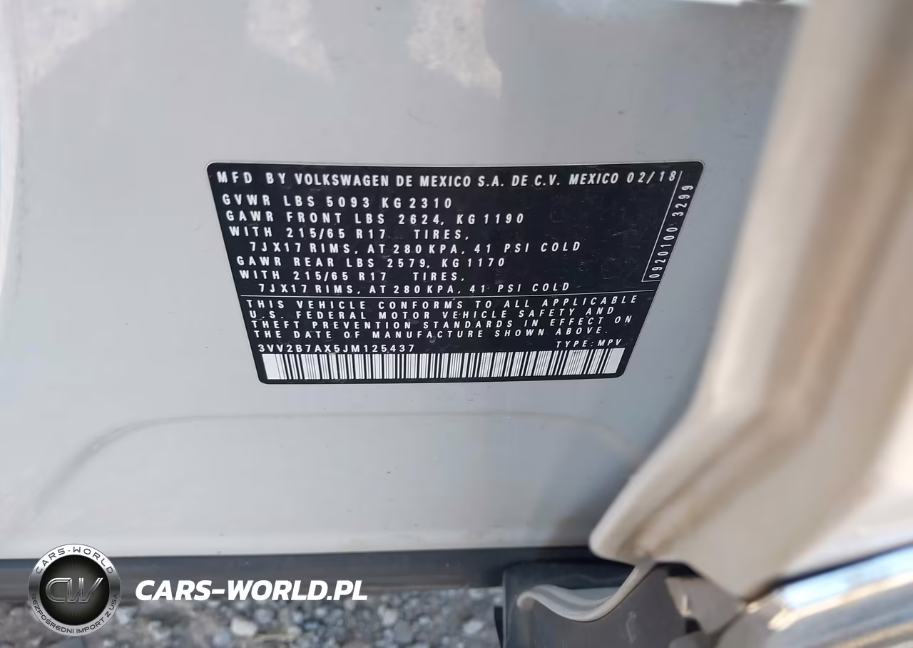 2018 Volkswagen Tiguan 2.0T Se-2.0T Sel VIN:3VV2B7AX5JM125437 - 9