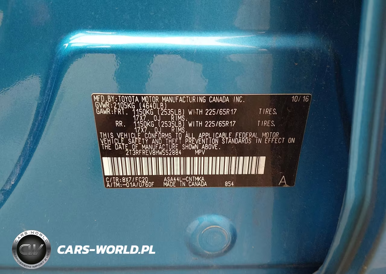 2017 Toyota Rav4 Xle VIN:2T3RFREV8HW552884 - 9