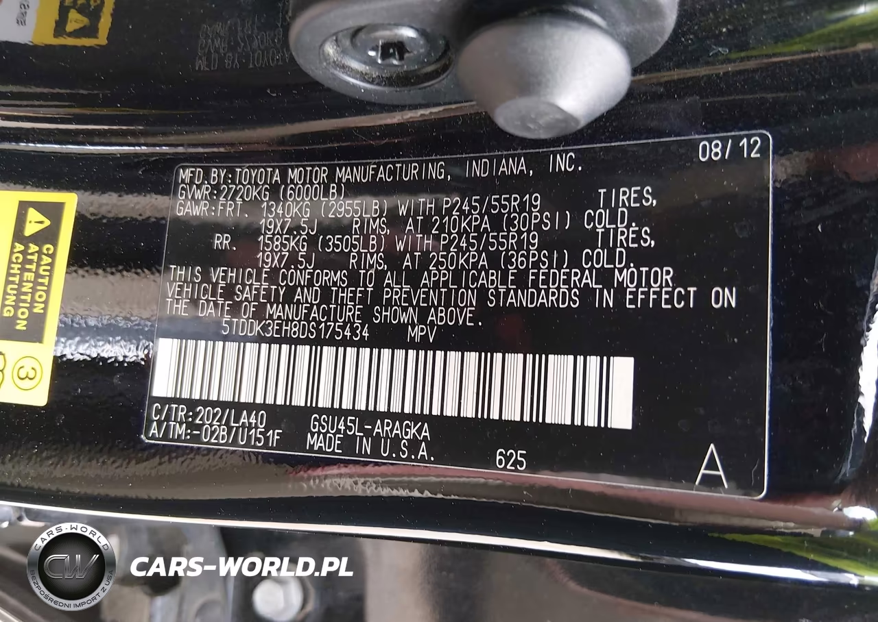 2013 Toyota Highlander Limited V6 VIN:5TDDK3EH8DS175434 - 9