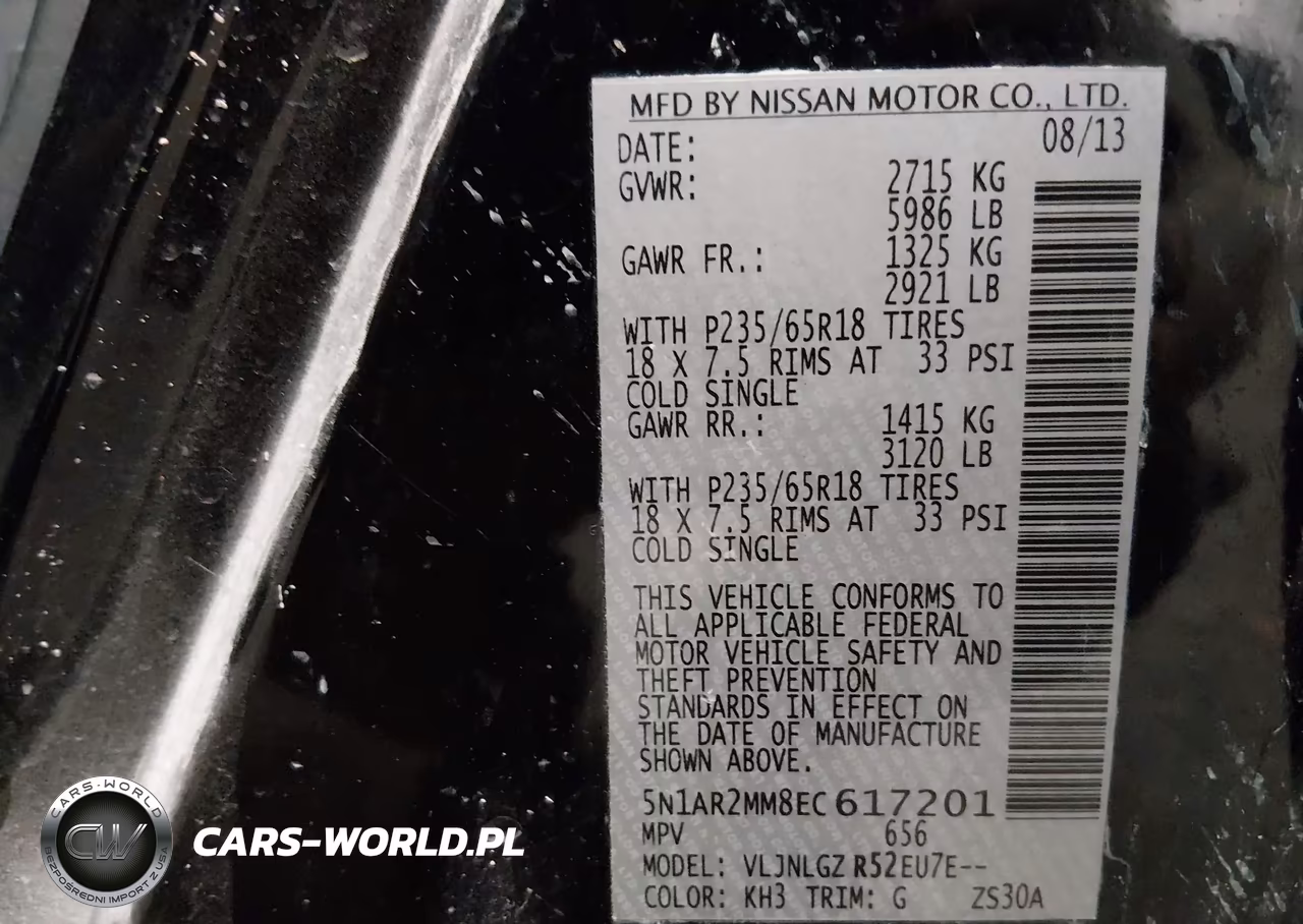 2014 Nissan Pathfinder Sl VIN:5N1AR2MM8EC617201 - 9