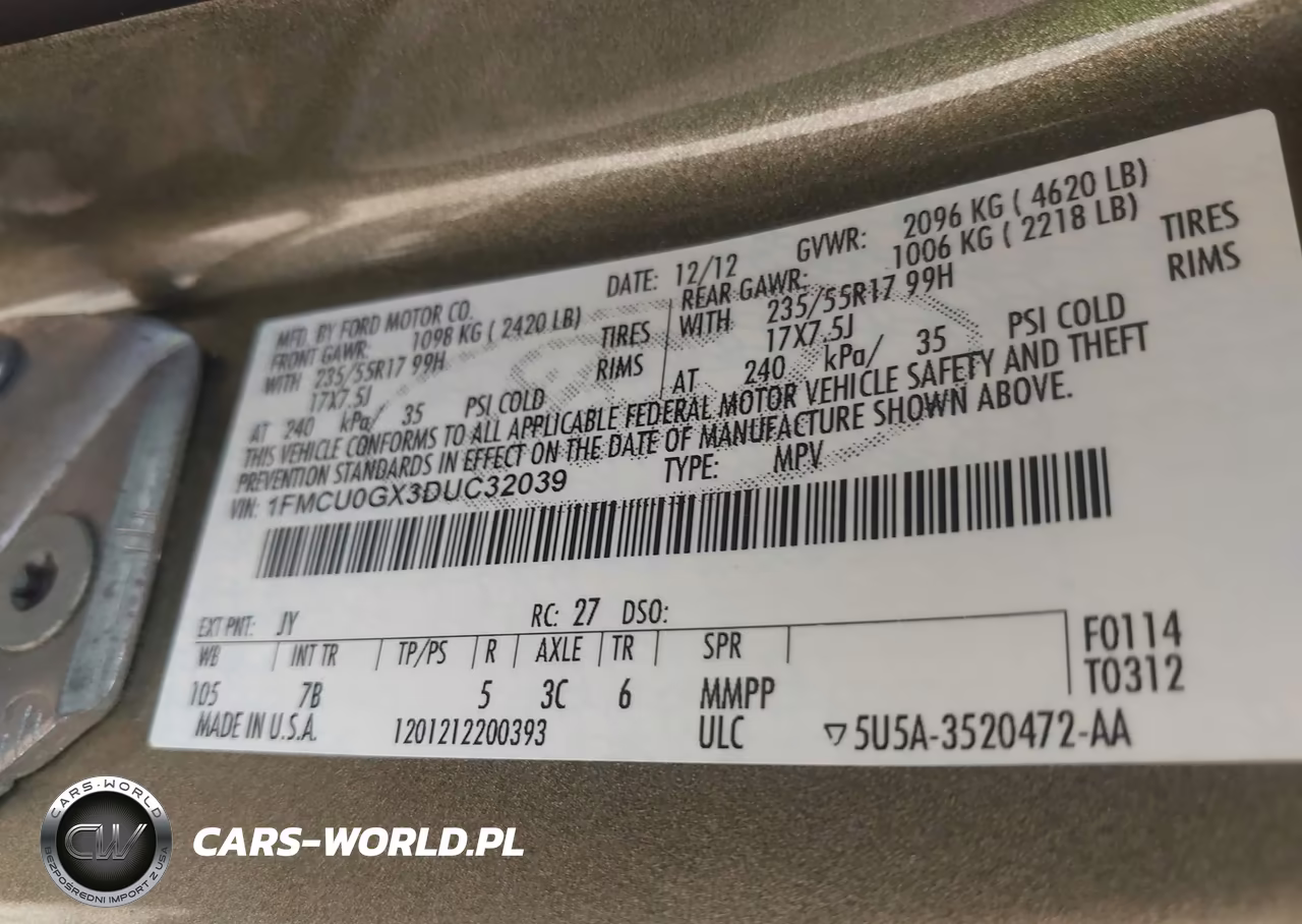 2013 Ford Escape Se VIN:1FMCU0GX3DUC32039 - 9