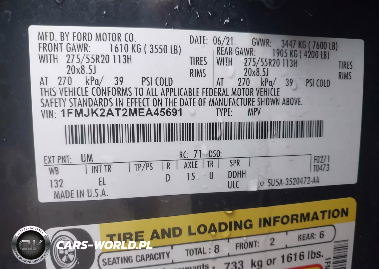2021 Ford Expedition Limited Max VIN:1FMJK2AT2MEA45691 - 9