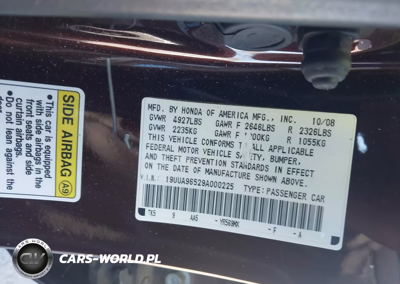 2009 Acura Tl 3.7 VIN:19UUA96529A000225 - 9