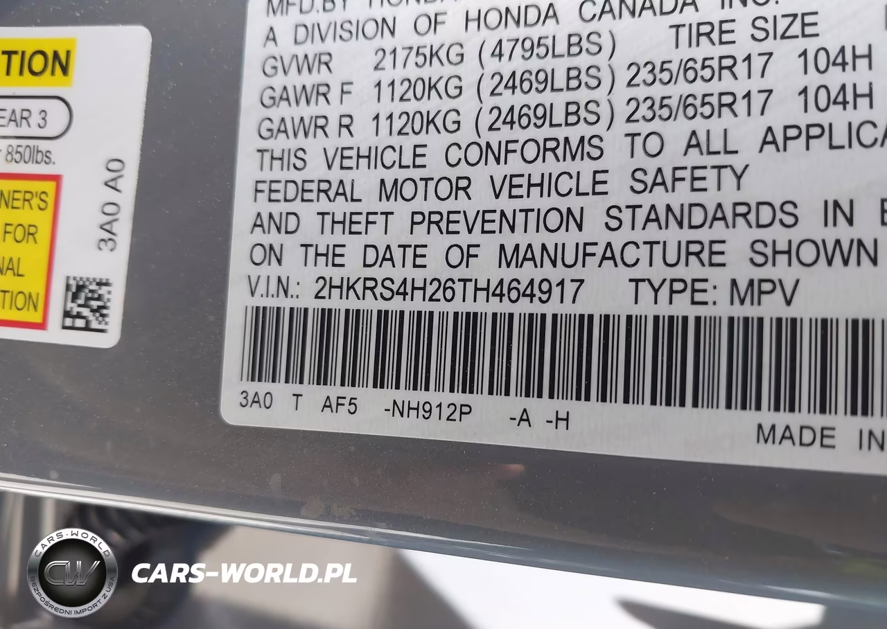 2026 Honda Cr-V Lx Awd VIN:2HKRS4H26TH464917 - 9