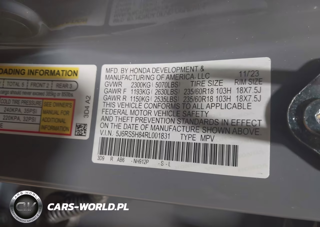 2024 Honda Cr-V Hybrid Sport-L VIN:5J6RS5H84RL001831 - 9