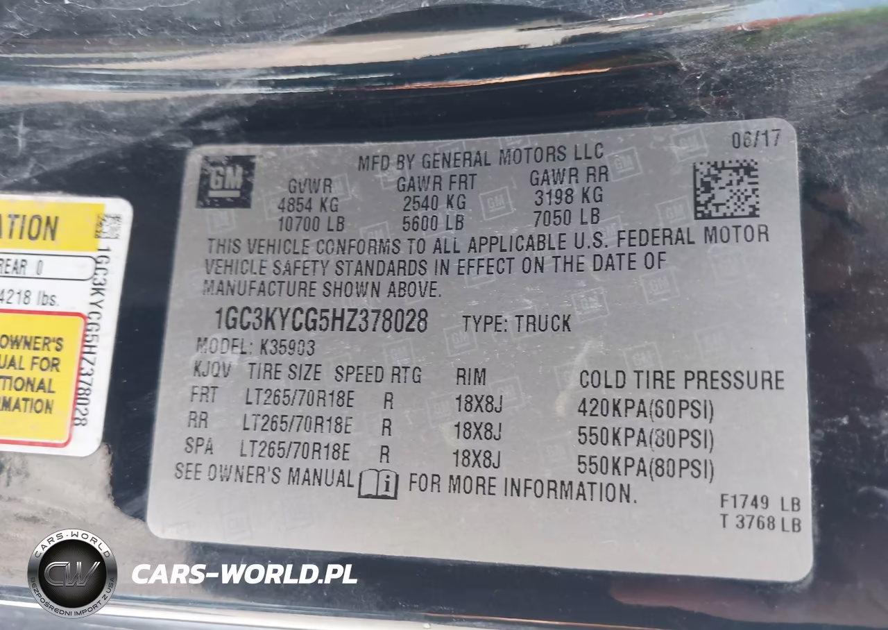2017 Chevrolet Silverado 3500Hd Work Truck VIN:1GC3KYCG5HZ378028 - 9