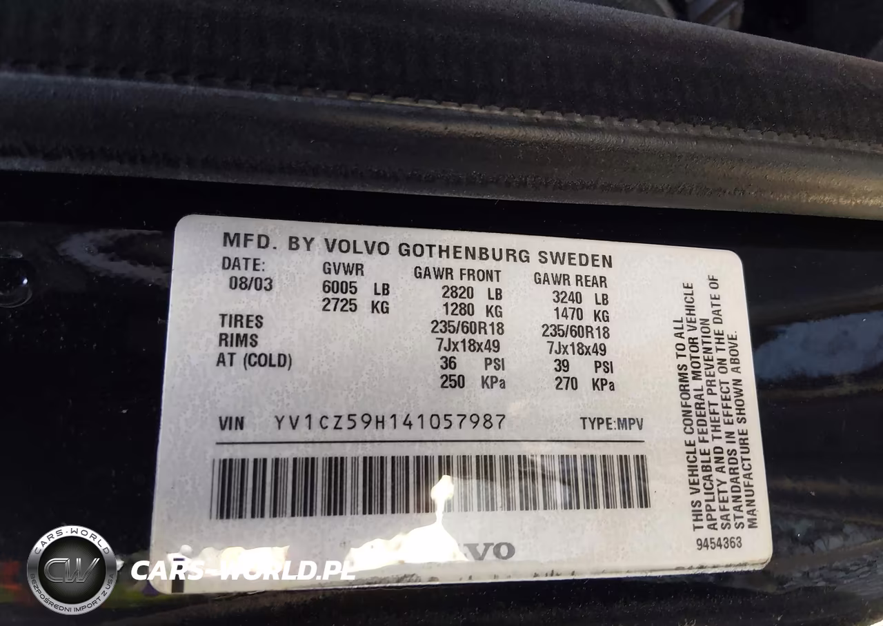 2004 Volvo Xc90 2.5T Awd VIN:YV1CZ59H141057987 - 9