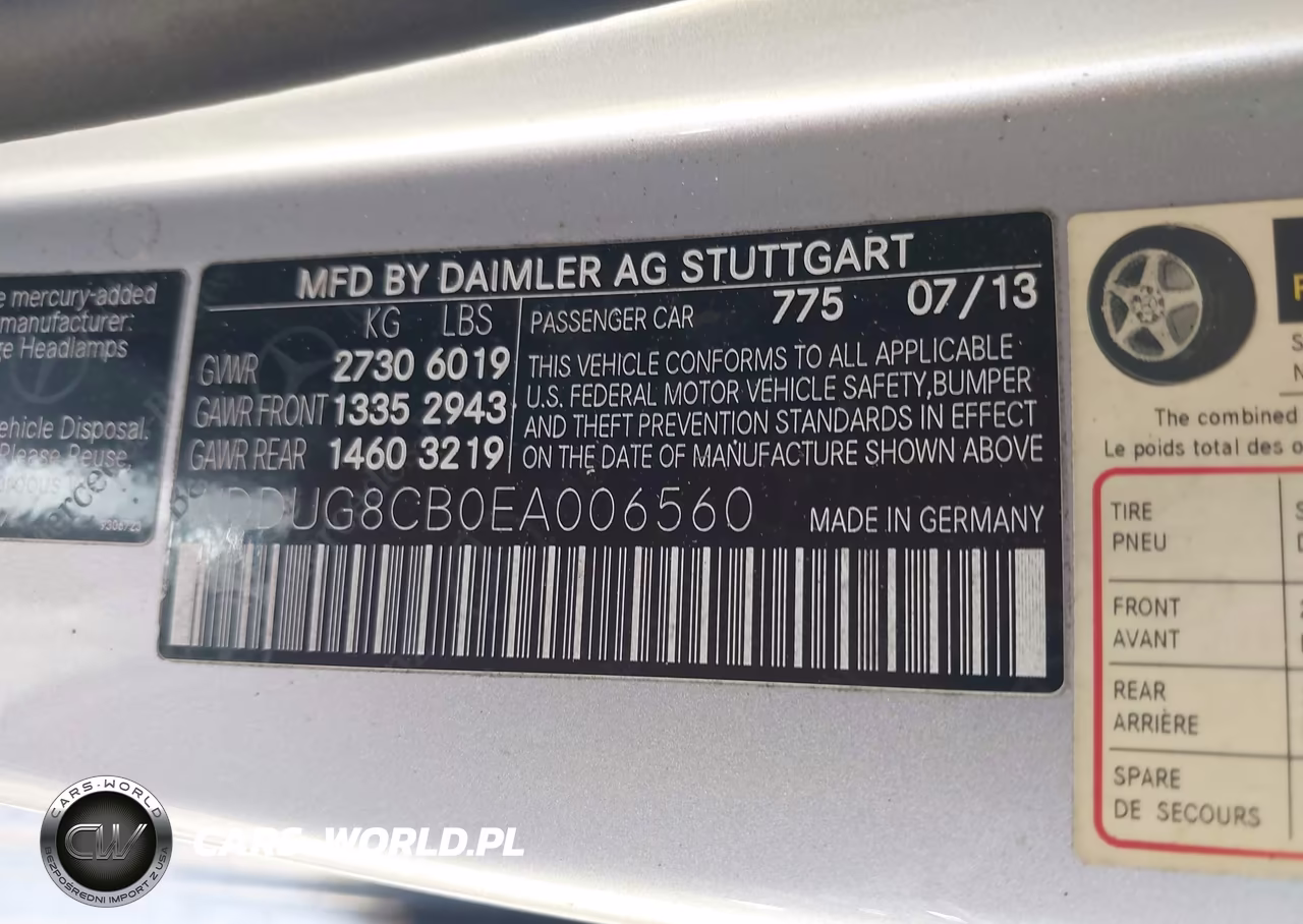 2014 Mercedes-Benz S 550 VIN:WDDUG8CB0EA006560 - 9