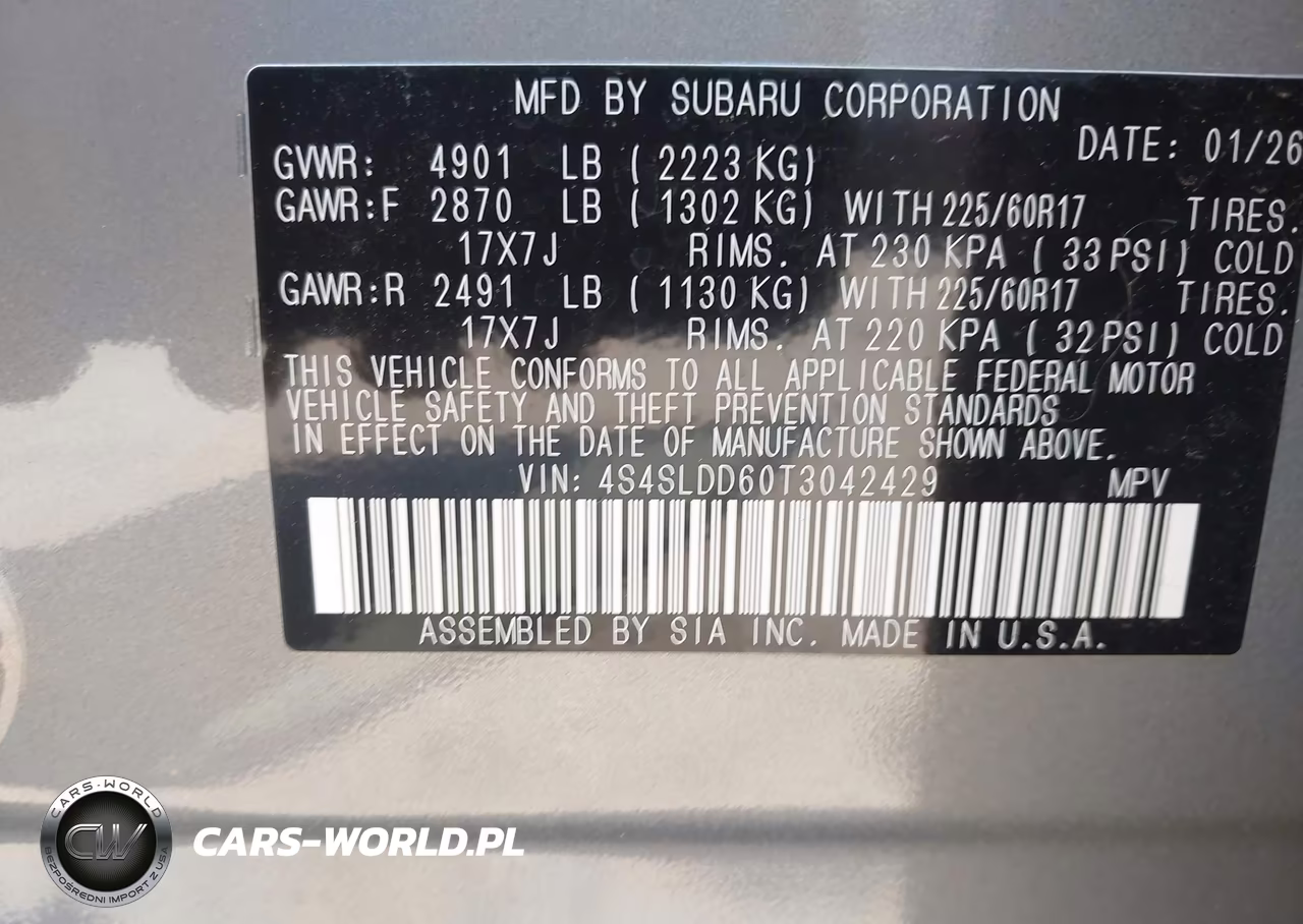 2026 Subaru Forester Premium VIN:4S4SLDD60T3042429 - 9