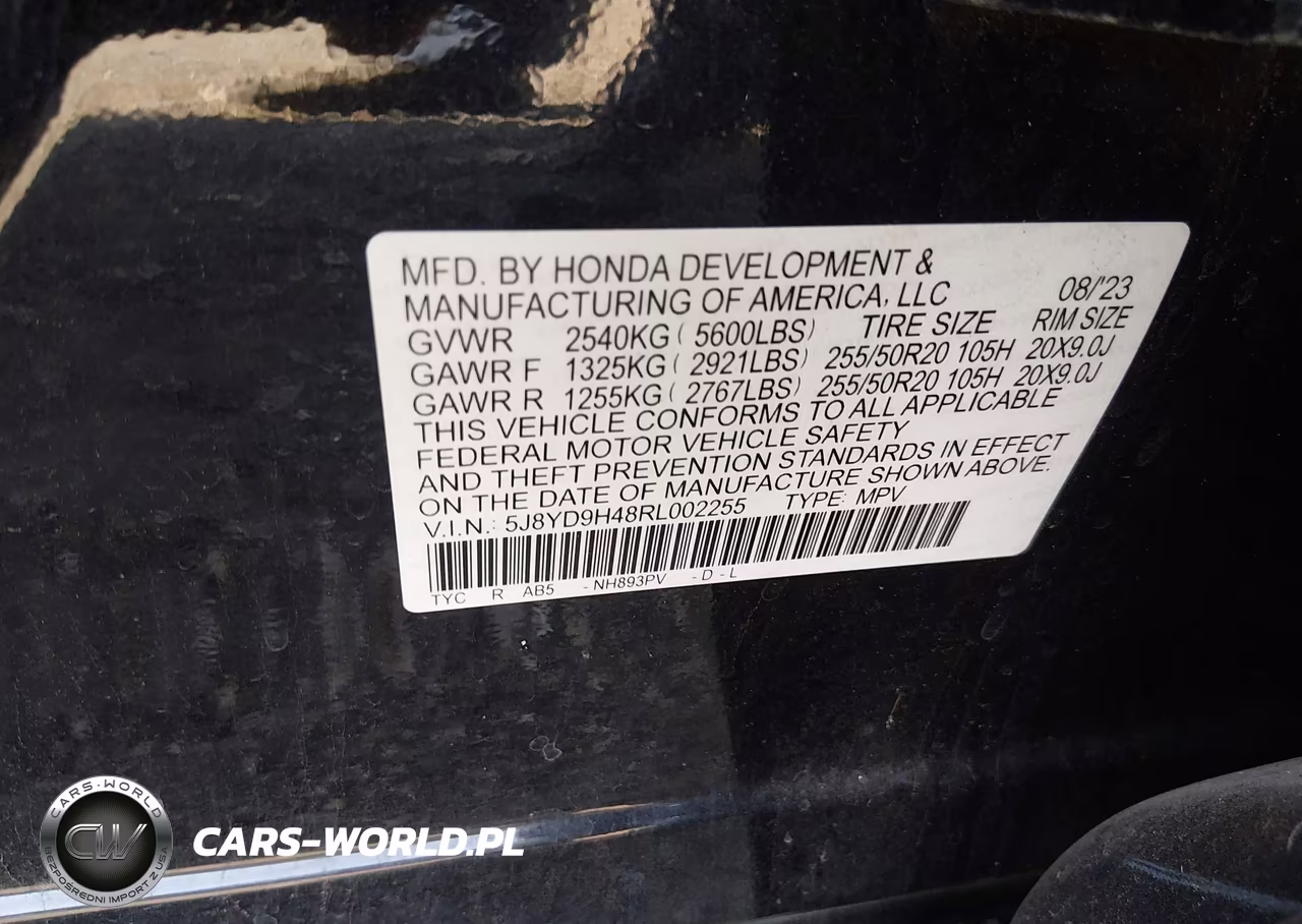 2024 Acura Mdx Technology Package VIN:5J8YD9H48RL002255 - 9