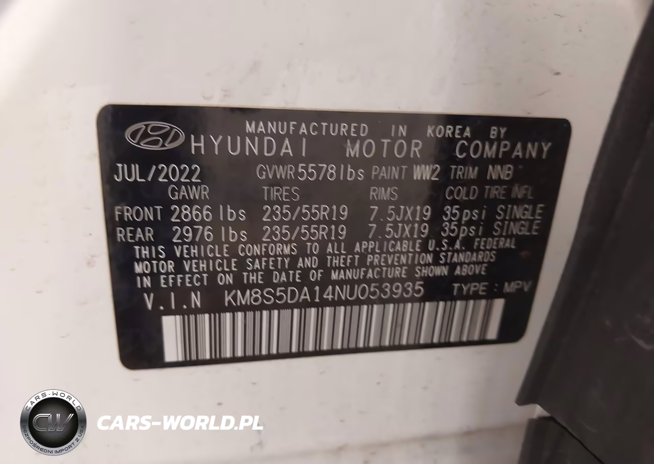 2022 Hyundai Santa Fe Hybrid Limited VIN:KM8S5DA14NU053935 - 9