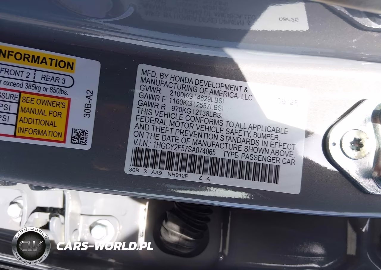 2025 Honda Accord Hybrid Sport VIN:1HGCY2F57SA074065 - 9