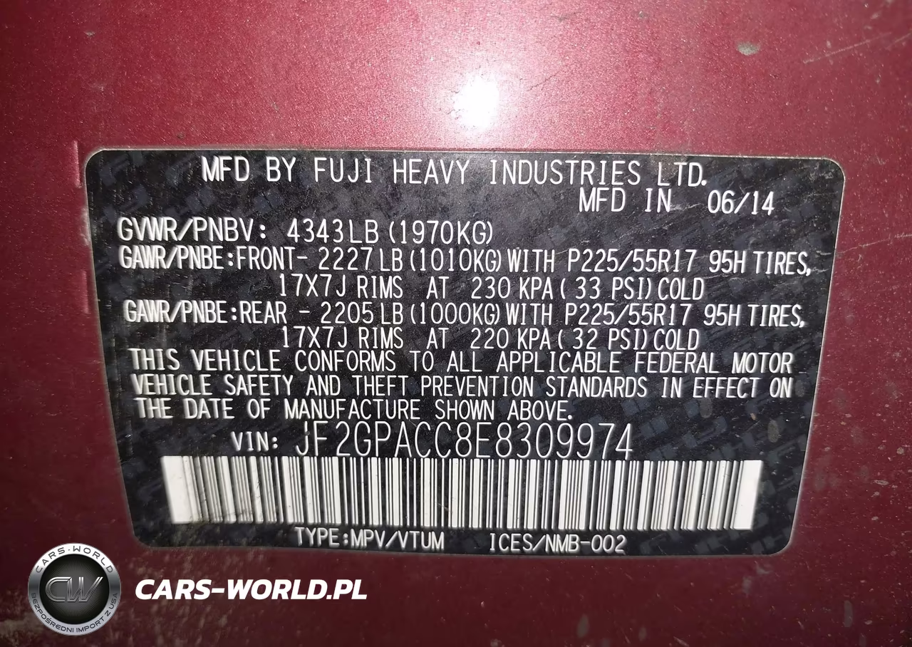 2014 Subaru Xv Crosstrek 2.0I Premium VIN:JF2GPACC8E8309974 - 9
