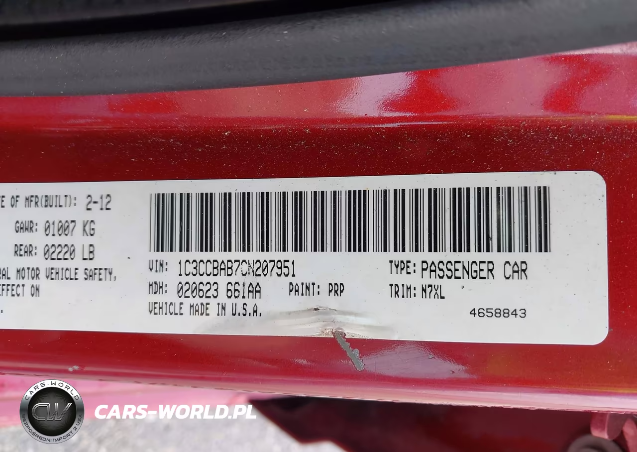 2012 Chrysler 200 Lx VIN:1C3CCBAB7CN207951 - 9