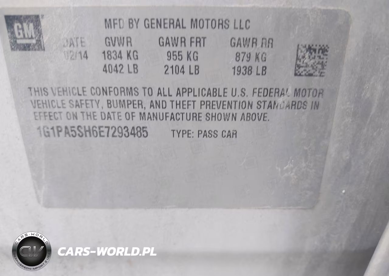 2014 Chevrolet Cruze Ls Auto VIN:1G1PA5SH6E7293485 - 9