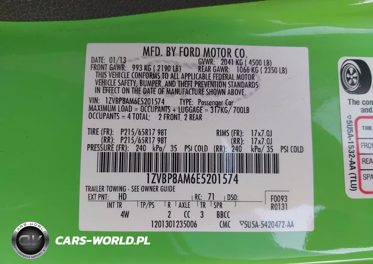 2014 Ford Mustang V6 Premium VIN:1ZVBP8AM6E5201574 - 9