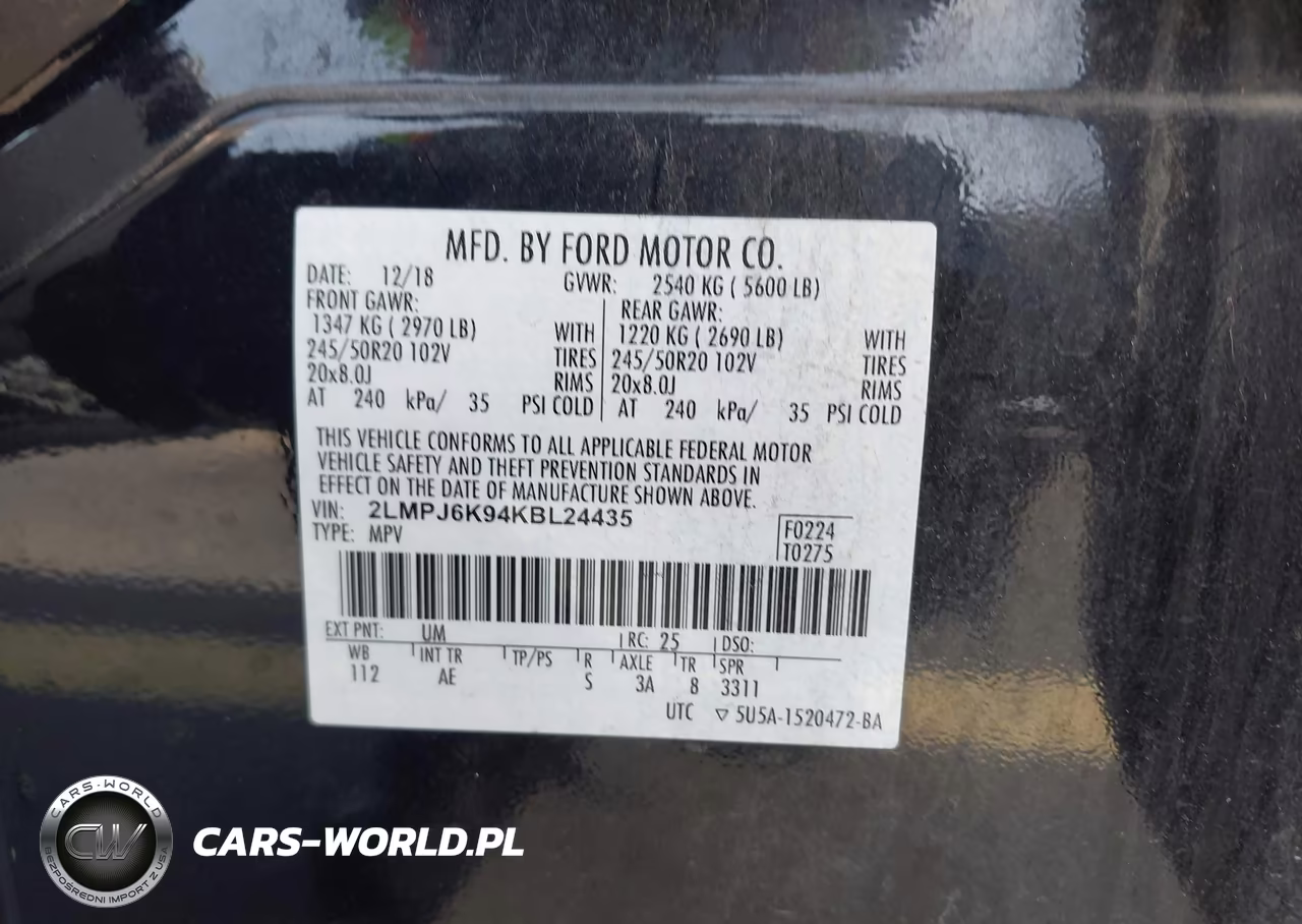 2019 Lincoln Nautilus Select VIN:2LMPJ6K94KBL24435 - 9