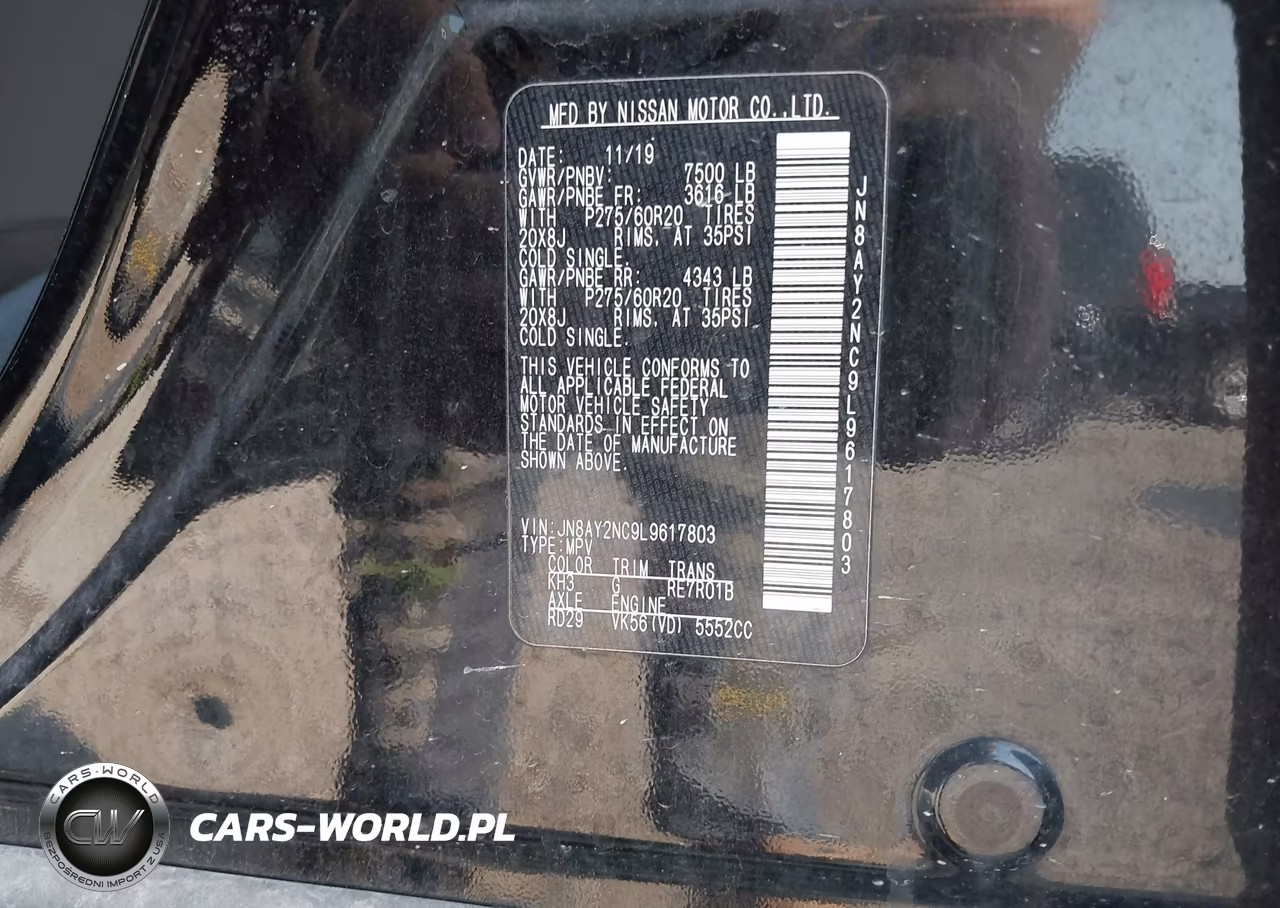 2020 Nissan Armada Sl 4Wd VIN:JN8AY2NC9L9617803 - 9