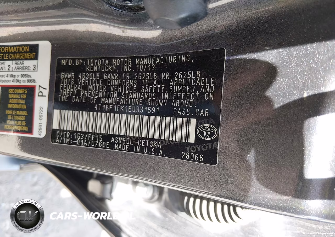 2014 Toyota Camry Se VIN:4T1BF1FK1EU331591 - 9
