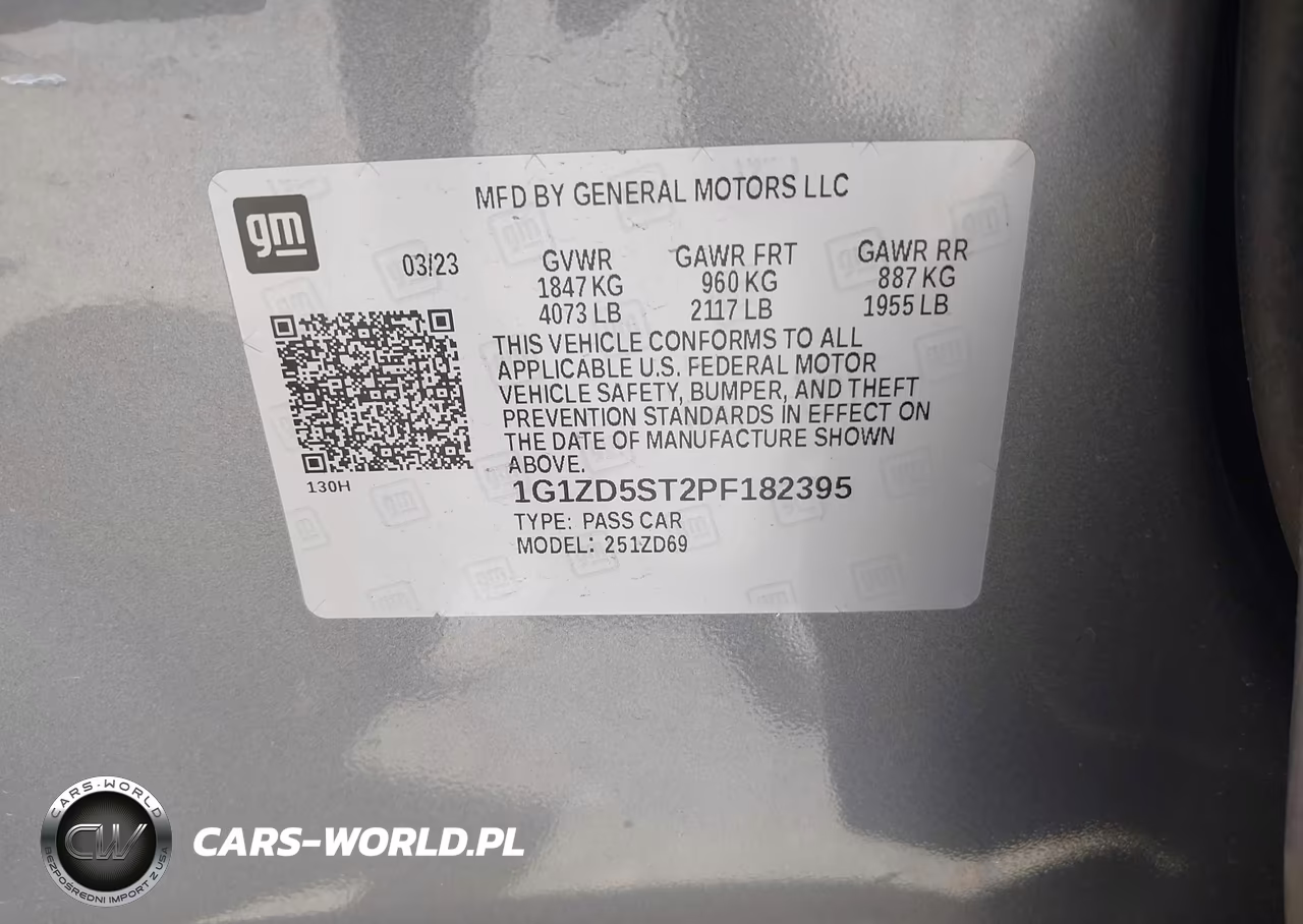 2023 Chevrolet Malibu Fwd 1Lt VIN:1G1ZD5ST2PF182395 - 9