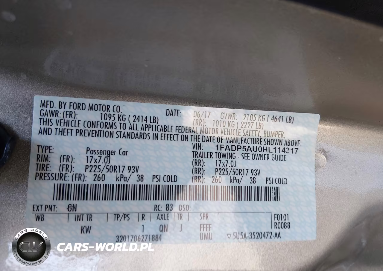 2017 Ford C-Max Hybrid Se VIN:1FADP5AU0HL114317 - 9
