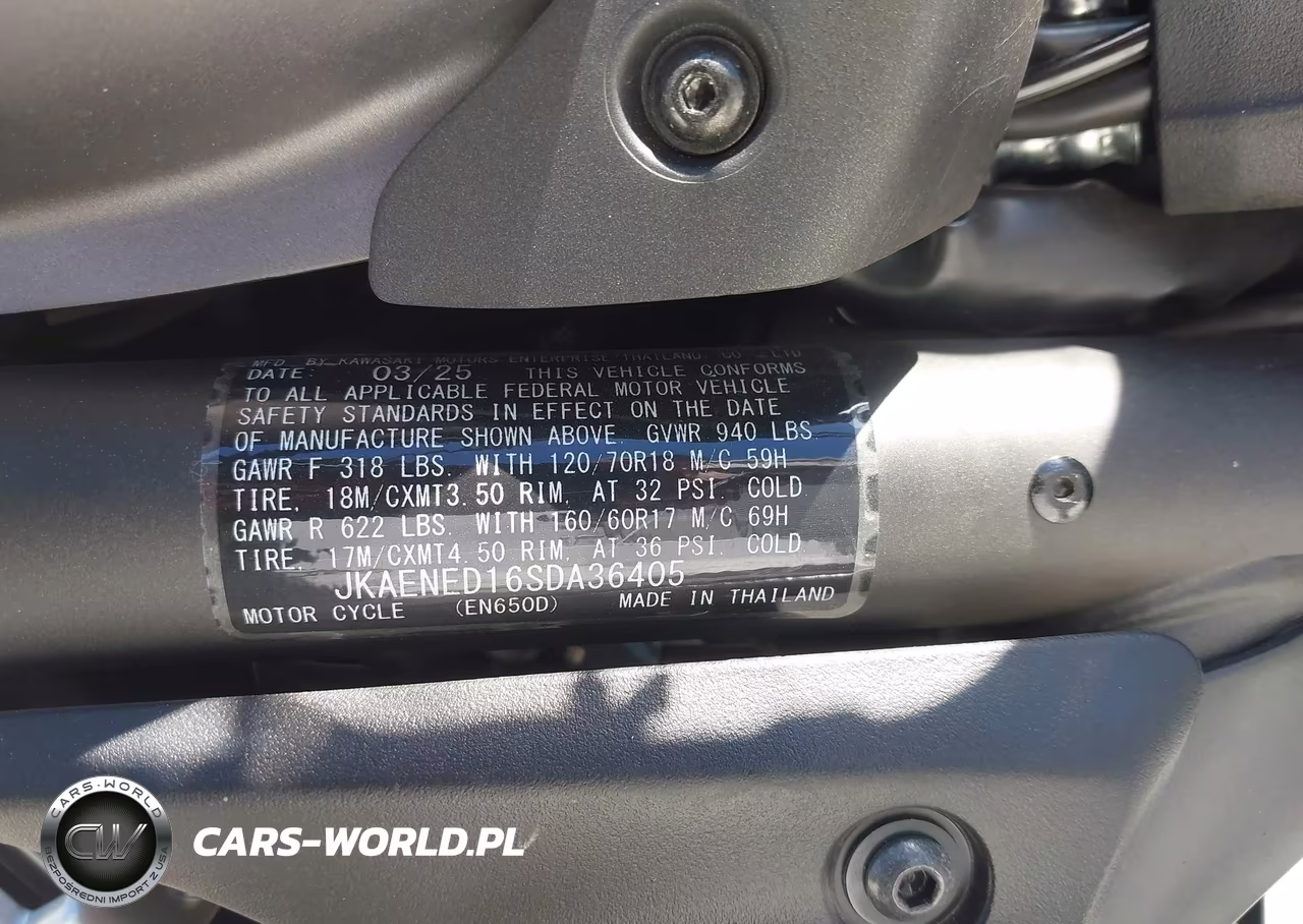 2025 Kawasaki En650 D VIN:JKAENED16SDA36405 - 10