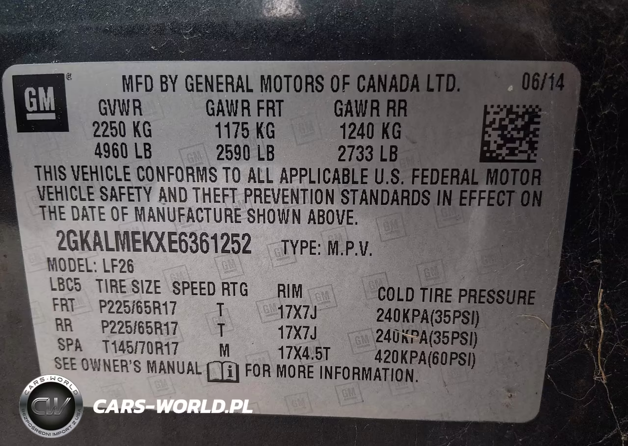 2014 GMC Terrain Sle-1 VIN:2GKALMEKXE6361252 - 9