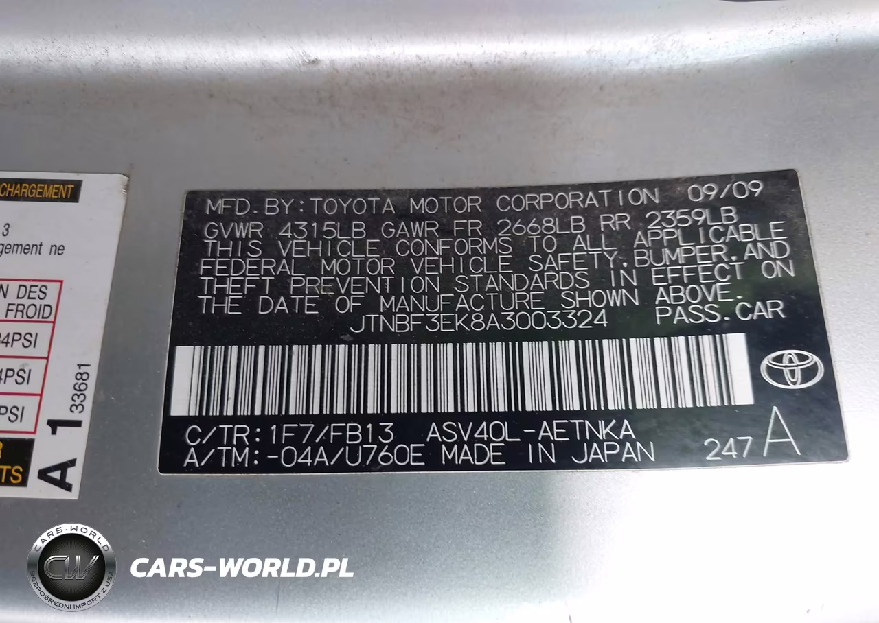 2010 Toyota Camry Le VIN:JTNBF3EK8A3003324 - 9