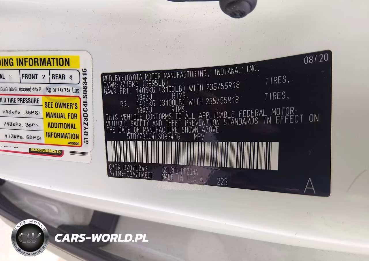 2020 Toyota Sienna Limited Premium VIN:5TDYZ3DC4LS083416 - 9