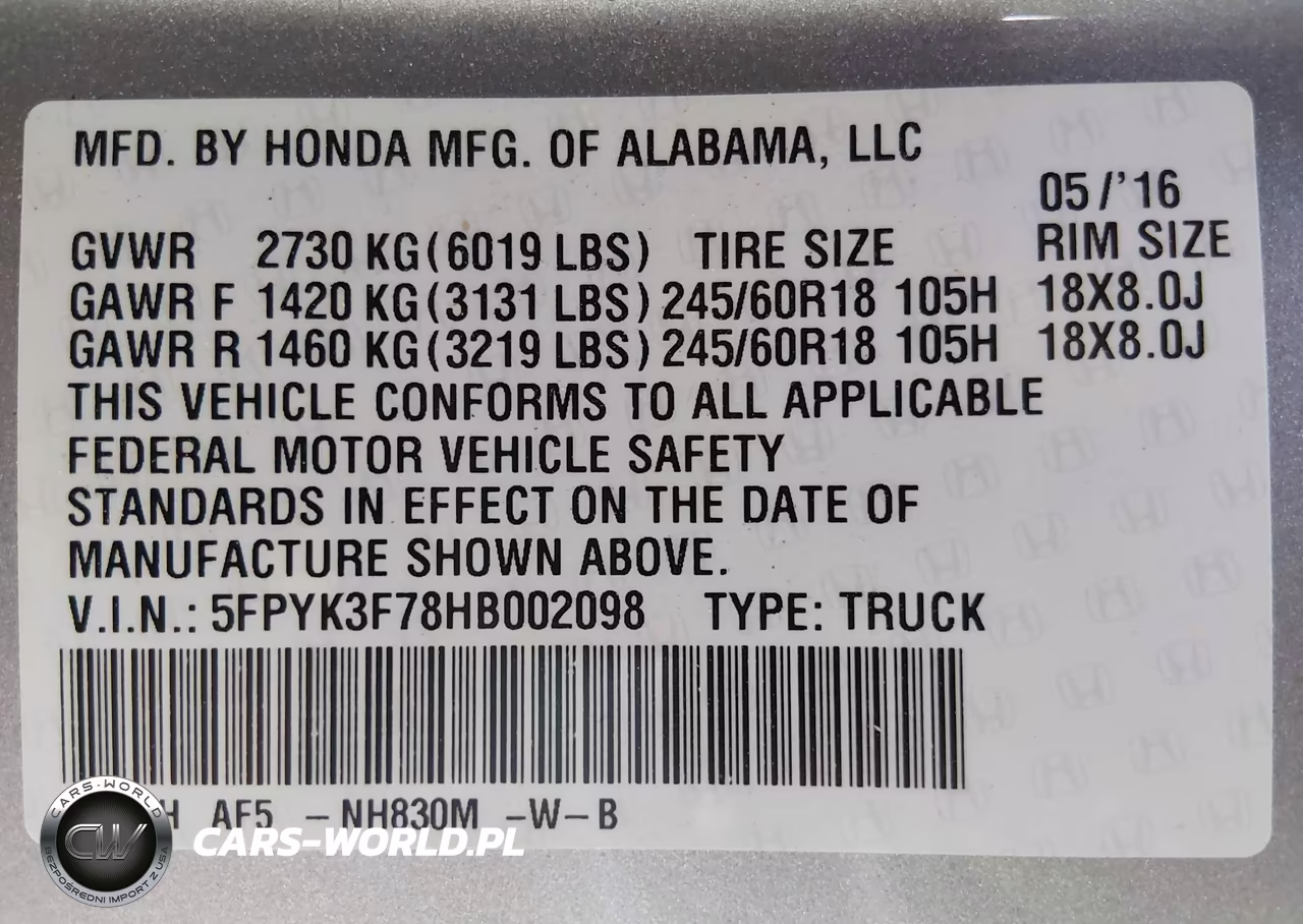2017 Honda Ridgeline Rtl-E VIN:5FPYK3F78HB002098 - 9