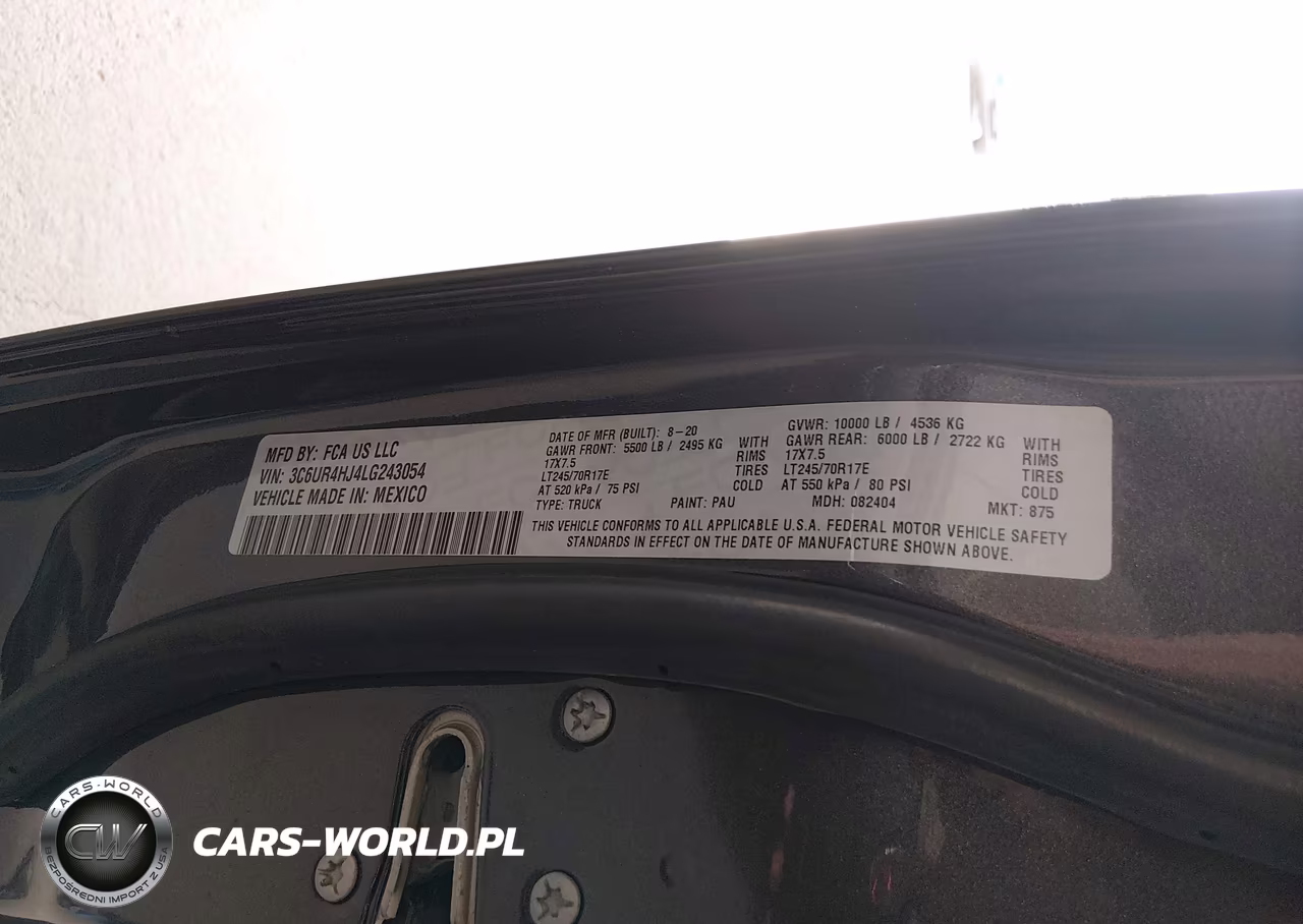 2020 Ram 2500 Tradesman 4X2 8' Box VIN:3C6UR4HJ4LG243054 - 9