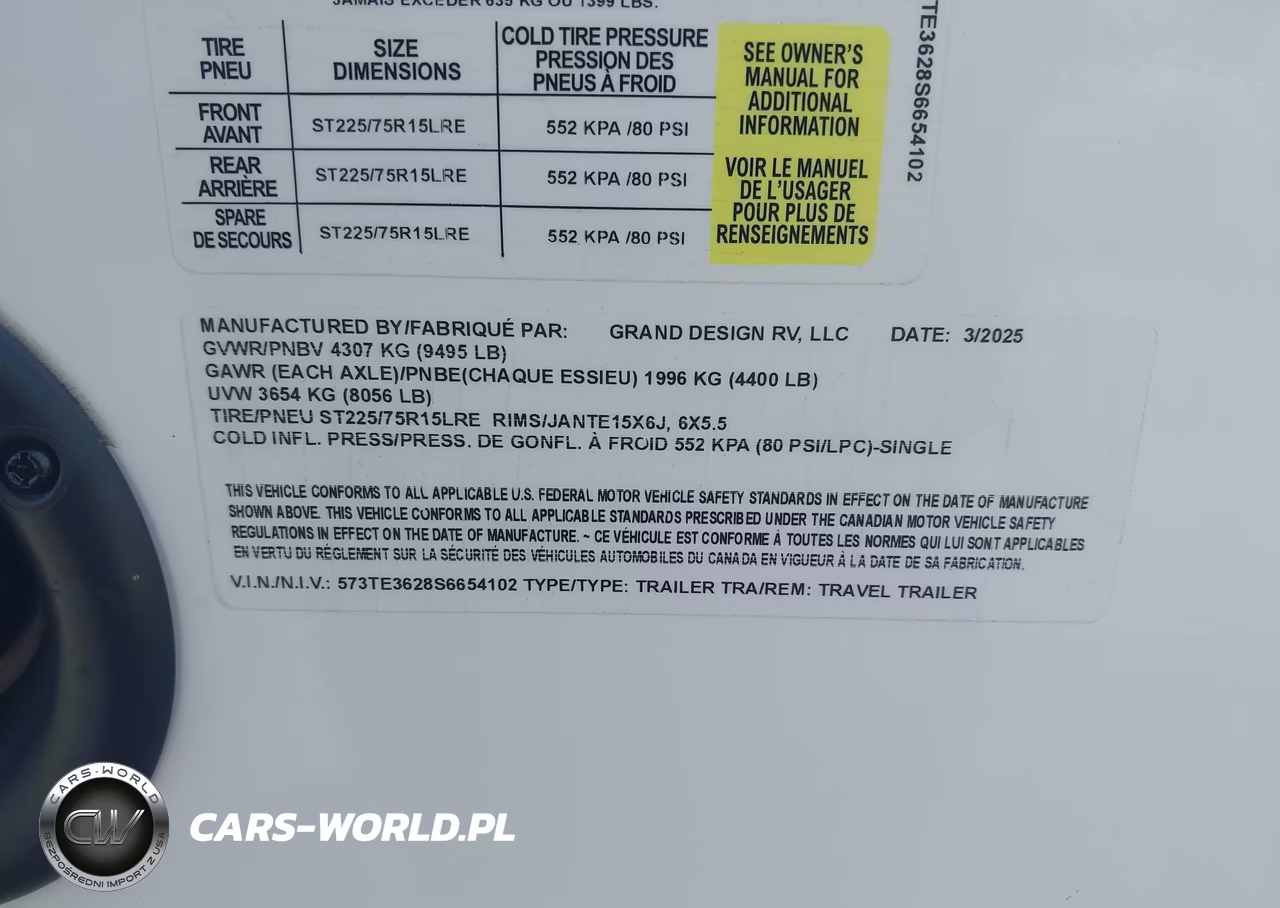 2025 Grand Design Other VIN:573TE3628S6654102 - 9