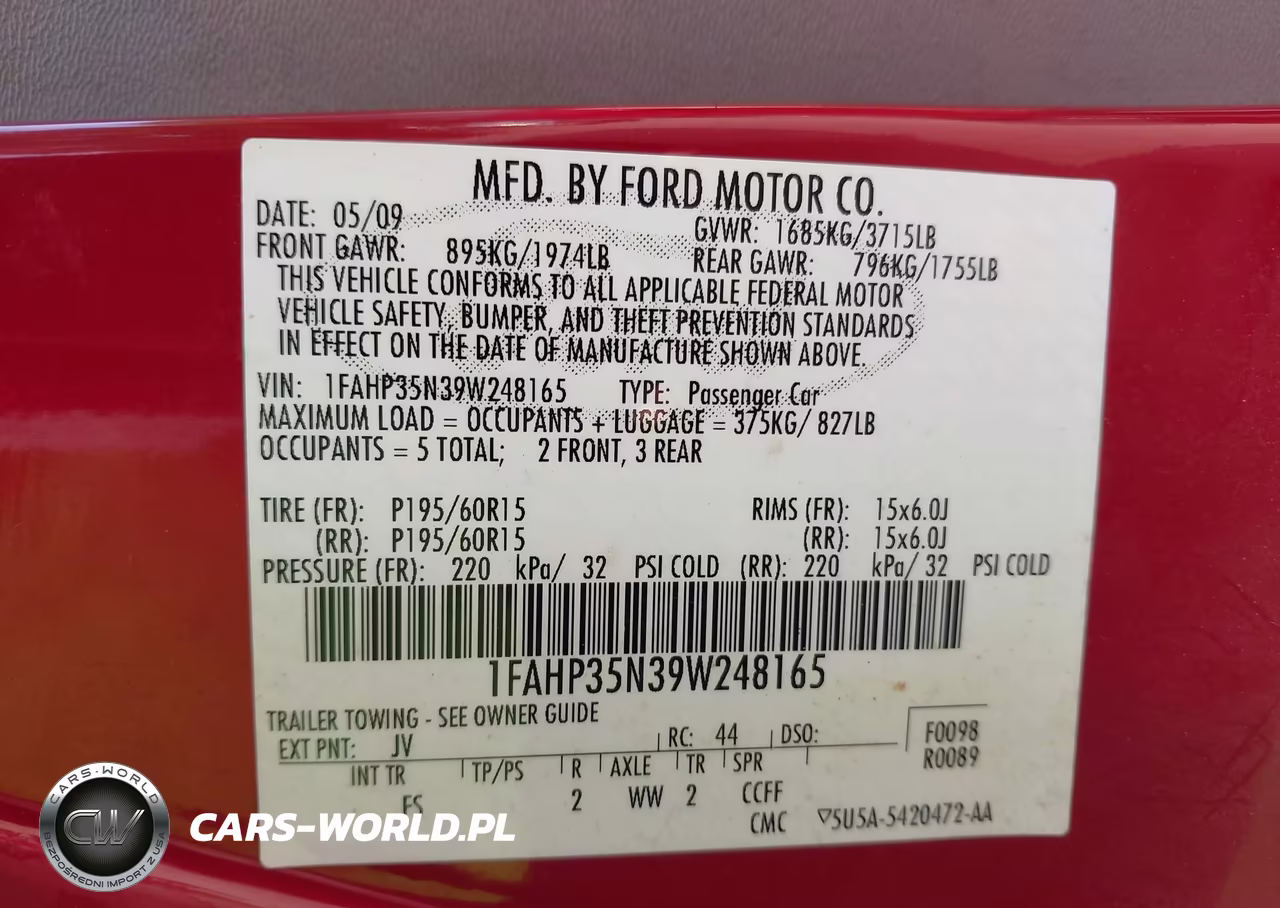2009 Ford Focus Se VIN:1FAHP35N39W248165 - 9