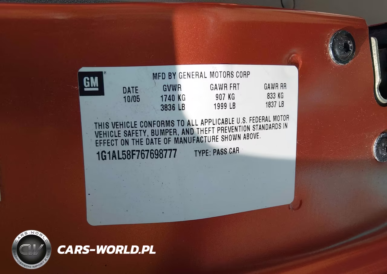 2006 Chevrolet Cobalt Lt VIN:1G1AL58F767698777 - 9